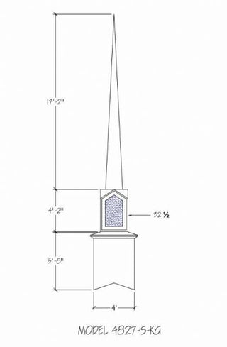 4827-S-KG Steeple with Krinklglas