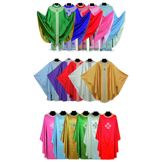 Silk Medieval Chasubles - Multiple Designs - DESTA-SILK-CHA-PRT