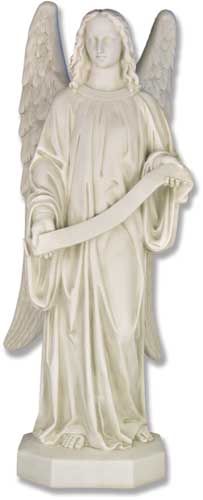 F7414 Angel with Banner Statue (Left)