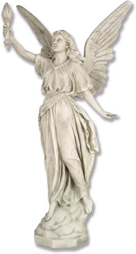 Antique Stone Angel of Light - F7437-48A