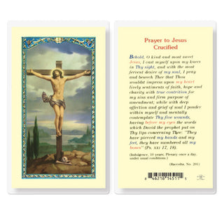 Prayer to Jesus Crucified - Holy Card - E24-135