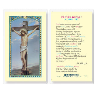 Prayer Before A Crucifix - Holy Card - E24-145