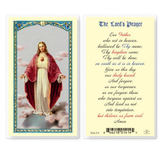 The Lord's Prayer Sacred Heart - Holy Card - E24-173