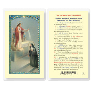 The Promises of Our Lord to St. Margaret Mary - Holy Card - E24-176