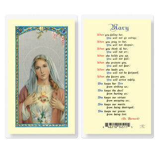 Mary - Prayer of St. Bernard - Holy Card - E24-206