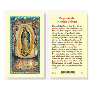 Prayer for the Helpless Unborn - Holy Card - E24-221