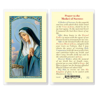 Prayer to the Mother of Sorrows - Holy Card - E24-235