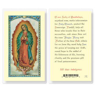 Lady of Guadalupe Prayer - Holy Card - E24-250