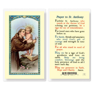 Prayer to St. Anthony - Holy Card - E24-307