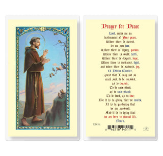 Prayer for Peace [Gothic Font] - Holy Card - E24-311