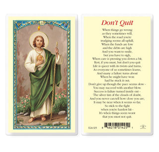 Saint Jude - DonÍt Quit - Holy Card - E24-325