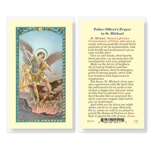 Police Officer's Prayer to St. Michael - Holy Card - E24-334