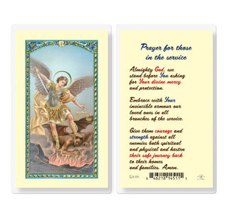 Prayer for those in the service - Holy Card - E24-335