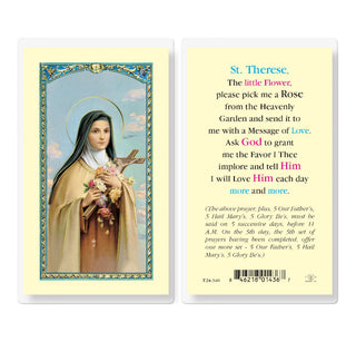 St. Therese Prayer - Holy Card - E24-340