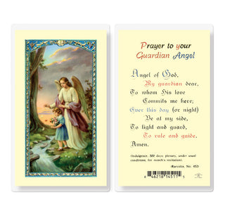 Prayer to your Guardian Angel [Girl] - Holy Card - E24-357