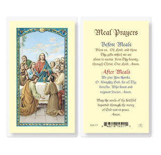 Meal Prayers - Holy Card - E24-373