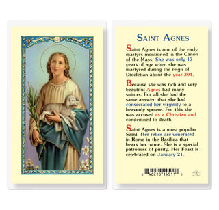 Saint Agnes - Holy Card - E24-401