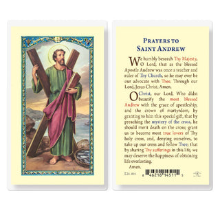 Prayers to Saint Andrew - Holy Card - E24-404