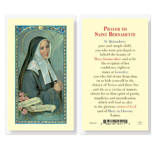 Prayer to Saint Bernadette - Holy Card - E24-410