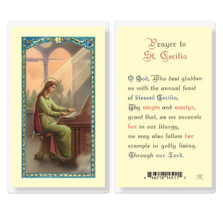 Prayer to St. Cecilia - Holy Card - E24-420