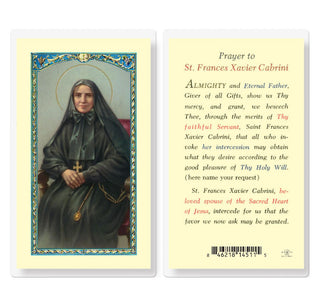 St. Frances Xavier Cabrini - Holy Card - E24-442