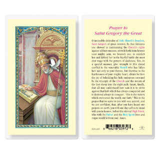 Prayer to St. Gregory the Great - Holy Card - E24-443