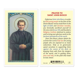 Prayer to Saint John Bosco - Holy Card - E24-468