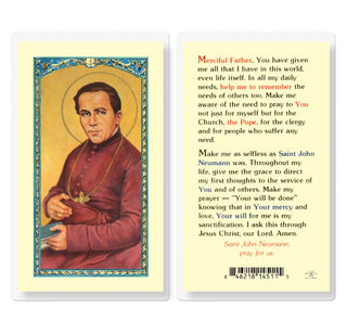 Saint John Neumann Prayer - Holy Card - E24-473