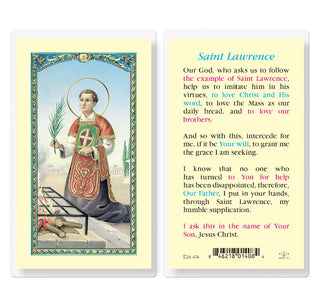 Saint Lawrence - Holy Card - E24-476