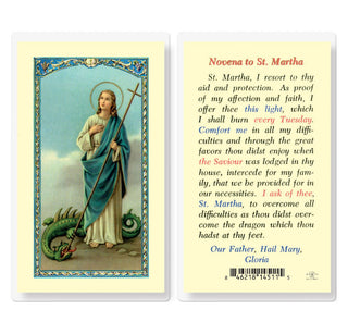 Novena to St. Martha - Holy Card - E24-490