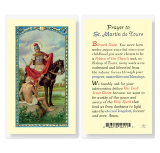 Prayer to St. Martin de Tours - Holy Card - E24-494