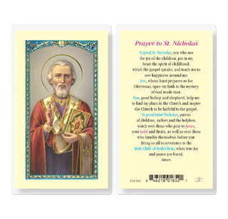 Prayer to St. Nicholas - Holy Card - E24-508