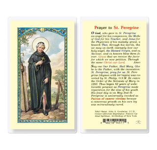 Prayer to St. Peregrine [Italicized Font] - Holy Card - E24-514