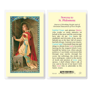 Novena to St. Philomena - Holy Card - E24-520