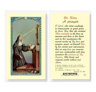 St. Rita prayer - Holy Card - E24-532