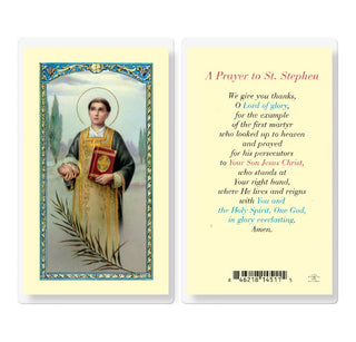 A Prayer to St. Stephen - Holy Card - E24-546