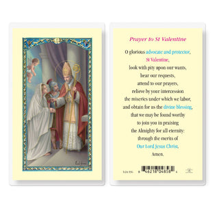 Prayer to St Valentine - Holy Card - E24-556