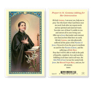 Saint Gemma Asking for Her Intercession - Holy Card - E24-577