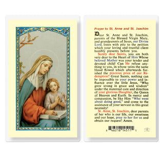 Prayer to St. Anne and St. Joachim - Holy Card - E24-614