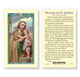 Prayer to St. Joseph Over 1900 years old - Holy Card - E24-630