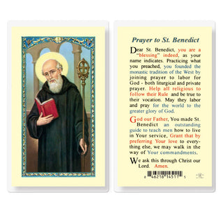 Prayer to St. Benedict - Holy Card - E24-646