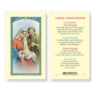 A Single-Parent's Prayer - Holy Card - E24-735