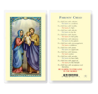 Parents' Creed - Holy Card - E24-743