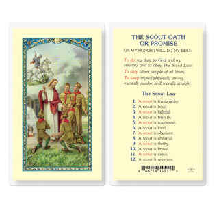 The Scout Oath Or Promise - Holy Card - E24-759