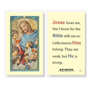 Jesus Loves Me - Holy Card - E24-762