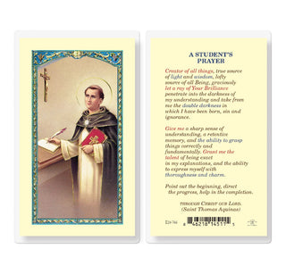 A Student's Prayer - Holy Card - E24-766