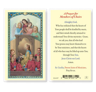 Saint Cecilia - Prayer for Church Choir - Holy Card - E24-857