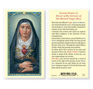 Seven Sorrows of Mary - Holy Card - E24-947
