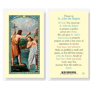 Prayer to St. John the Baptist - Holy Card - E24-964