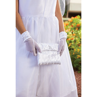 First Communion Chalice Brocade Purse W/ Snap Closure - F2014